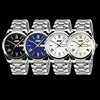 SKmei® Reloj para hombre, acero inoxidable, con dial de aleación de cinc & Vidrio, chapado en color de platina, más colores para la opción, 39mm, longitud aproximado 10.4 Inch, Vendido por UD
