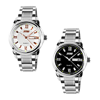SKmei® Reloj para hombre, acero inoxidable, con dial de aleación de cinc & Vidrio, chapado, más colores para la opción, 38x45mm, longitud aproximado 10 Inch, Vendido por UD