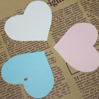 papier étiquette Tag, coeur, plus de couleurs à choisir, 65x55mm, 100PC/sac, Vendu par sac