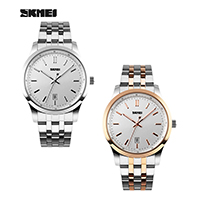 SKmei® Reloj para hombre, acero inoxidable, con Vidrio & aleación de zinc, chapado, más colores para la opción, 40x47mm, longitud aproximado 9.4 Inch, Vendido por UD