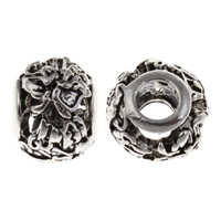 Zinc Alloy European Beads Drum antique silver color plated without troll & hollow lead & cadmium free Approx 4mm Sold By Bag