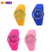 SKmei® 9068 LED Light Watch Silicone with Plastic & Zinc Alloy platinum color plated nickel lead & cadmium free Approx 9.6 Inch Sold By PC