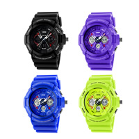 SKmei®  0966 Unisex Jewelry Watch Silicone with Glass & Stainless Steel Approx 9.4 Inch Sold By PC