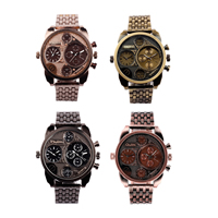 Oulm® Heren Sieraden Horloge, Zinc Alloy, met Glas, plated, voor de mens, meer kleuren voor de keuze, nikkel, lood en cadmium vrij, 49x49x10mm, 20mm, Lengte Ca 8.2 inch, Verkocht door PC