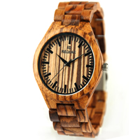 Redear® Men Jewelry Watch Red Sandalwood with Glass & Stainless Steel plated natural & for man Approx 7.8 Inch Sold By PC