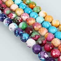 Dyed Jade Beads Round faceted 8mm Approx 1.2mm Length Approx 16 Inch Approx Sold By Lot