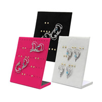 Komposit Trä earring stud displaykort, med Velveteen, fler färger för val, nickel, bly och kadmium gratis, 250x200mm, 5PC/Lot, Säljs av Lot