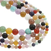 Gemstone Smycken Pärlor, Ädelsten, Rund, naturlig, olika storlek för val, Grade AAA, Såld Per Ca 15.5 inch Strand