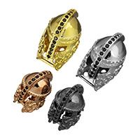 Cubic Zirconia Micro Pave Brass Beads Helmet plated & micro pave cubic zirconia nickel lead & cadmium free Sold By Lot