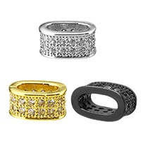 Brass Slide Charm plated micro pave cubic zirconia nickel lead & cadmium free Approx Sold By Lot