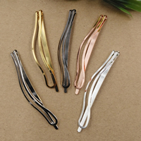 Hair Clip Findings Iron plated lead & cadmium free 65mm Sold By Bag