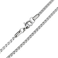 Nehrđajućeg čelika Nekclace Chain, Nehrđajući čelik, serpentine lanac, izvorna boja, 2.50mm, Dužina Približno 20 inčni, 5pramenovi/Lot, Prodano By Lot