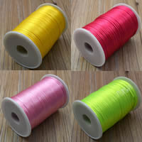 Polyester koord, met kunststof spoel, meer kleuren voor de keuze, 2.5mm, 100Yard/spool, Verkocht door spool