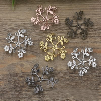Brass Bead Cap Flower plated nickel lead & cadmium free 39mm Approx 1.5mm Sold By Bag