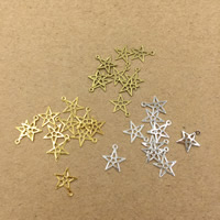 Brass Jewelry Pendants Star plated nickel lead & cadmium free 8mm Approx 1.5mm Sold By Bag