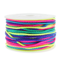 Cuerda de Nylon, Nylón, con carrete de plástico, multicolor, 2.5mm, aproximado 40m/Carrete, Vendido por Carrete