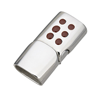 Edelstahl Magnetverschluss, plattiert, Emaille, keine, 29x14x8.50mm, Bohrung:ca. 6x12mm, 5PCs/Menge, verkauft von Menge