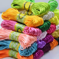 Ledning af polyester, flere farver til valg, 2.5mm, 20m/Lot, Solgt af Lot