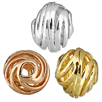 Holle Brass Beads, Messing, Drum, plated, verschillende grootte voor keus, meer kleuren voor de keuze, nikkel, lood en cadmium vrij, Gat:Ca 2mm, 50pC's/Lot, Verkocht door Lot