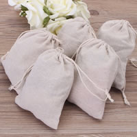 Jewelry Pouches Bags, Cotton Fabric, Rectangle, 80x100mm, 50PCs/Bag, Sold By Bag