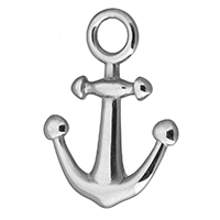 Stainless Steel Pendants Anchor nautical pattern original color Approx 4mm Sold By Lot