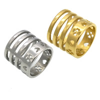 Unisex Finger Ring Stainless Steel plated & hollow 18mm Sold By PC