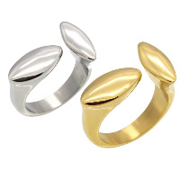 Roestvrij staal Manchet Finger Ring, plated, uniseks & verschillende grootte voor keus, meer kleuren voor de keuze, 5x13mm, 7x15mm, 4mm, Verkocht door PC