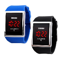 SKmei®  0998 Unisex Jewelry Watch Zinc Alloy with Glass & Silicone touch screen & LED & waterproof platinum color plated Approx 9.8 Inch Sold By Lot