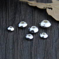 925 Sterling Silver perle, Rondelle, različite veličine za izbor, 50računala/Lot, Prodano By Lot