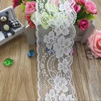 Lace Trim & Ribbon white nickel lead & cadmium free 75mm Sold By Lot
