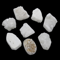 Naturlig Ice Quartz Agate perler, Druzy stil & blandet & ingen hul, 16x18x9-25x22x12mm, 5pc'er/Bag, Solgt af Bag