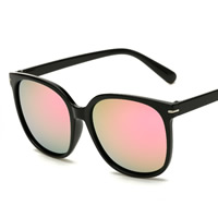 Fashion zonnebril, PC Plastic, met PC plastic lens & Zinc Alloy, platinum plated, uniseks, meer kleuren voor de keuze, 145x53x143mm, Verkocht door PC