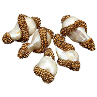 Přírodní sladkovodní perly perlí, Sladkovodní Pearl, s drahokamu jíl Pave, smíšený, 14-17x23-30x14-17mm, Otvor:Cca 1mm, 10PC/Lot, Prodáno By Lot