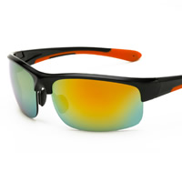 Gafas de sol de moda
, Plástico PC, con Lente de plástico PC & silicona, unisexo, más colores para la opción, 130x41x145mm, Vendido por UD