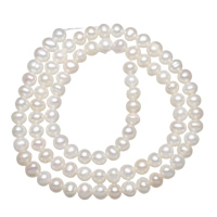 Brambor pěstované sladkovodní perle, Sladkovodní Pearl, přírodní, bílý, 4-5mm, Otvor:Cca 0.8mm, Prodáno za Cca 15.5 inch Strand