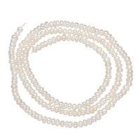Naturalne perły słodkowodne perełki luźne, Perła naturalna słodkowodna, Barok, biały, klasy AA, 2.5-3mm, otwór:około 0.8mm, sprzedawane na około 15 cal Strand