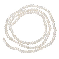 Bulvių išauginti gėlavandenių perlų karoliukai, Gėlo vandens perlų, Bulvė, natūralus, baltas, Įvertinimas A., 2-3mm, Skylė:Apytiksliai 0.8mm, Parduota už Apytiksliai 15.5 Inch Strand