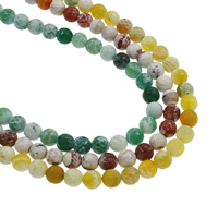 Fire Agate Beads Round & faceted Approx 1mm Sold Per Approx 14.5 Inch Strand