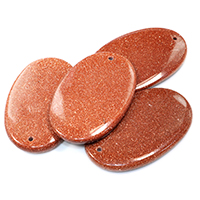 Natural Goldstone Pendants Flat Oval Sold By Lot