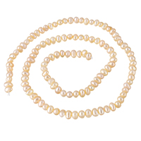 Baroko Kultūringas gėlavandenių perlų karoliukai, Gėlo vandens perlų, Turas, rožinis, 6-7mm, Skylė:Apytiksliai 0.8mm, Parduota už 14.5 Inch Strand