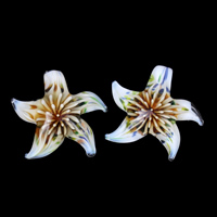 Gold Sand Lampwork Pendants Starfish Approx 5mm Sold By PC
