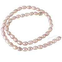 Cultured Rice Freshwater Pearl Beads natural purple 5-6mm Approx 0.8mm Sold Per Approx 14.7 Inch Strand