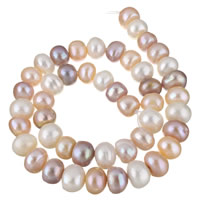 Brambor pěstované sladkovodní perle, Sladkovodní Pearl, přírodní, 10-11mm, Otvor:Cca 0.8mm, Prodáno za Cca 15.7 inch Strand