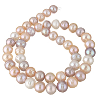 Bulvių išauginti gėlavandenių perlų karoliukai, Gėlo vandens perlų, Bulvė, natūralus, 9-10mm, Skylė:Apytiksliai 0.8mm, Parduota už Apytiksliai 15.3 Inch Strand