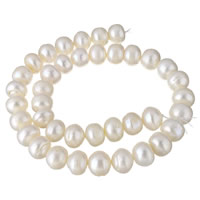 Bulvių išauginti gėlavandenių perlų karoliukai, Gėlo vandens perlų, Bulvė, natūralus, baltas, 4-5mm, Skylė:Apytiksliai 0.8mm, Parduota už Apytiksliai 14.7 Inch Strand