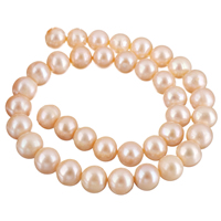 Brambor pěstované sladkovodní perle, Sladkovodní Pearl, přírodní, růžový, 11-12mm, Otvor:Cca 0.8mm, Prodáno za Cca 15.5 inch Strand