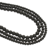 Schorl Beads Round Sold Per Approx 15.5 Inch Strand