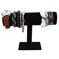Présentoir à bracelets en velours, bois, avec velours de coton, plus de couleurs à choisir, 100x70mm, 236x140mm, 50mm, Vendu par PC