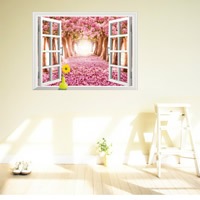 3D Wall Stickers PVC Plastic Oriental Cherry adhesive & waterproof Sold By PC