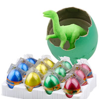 Dinosaur Eggs, EVA, viable, mixed colors, lead & cadmium free, 45x60mm, 12PCs/Box, Sold By Box